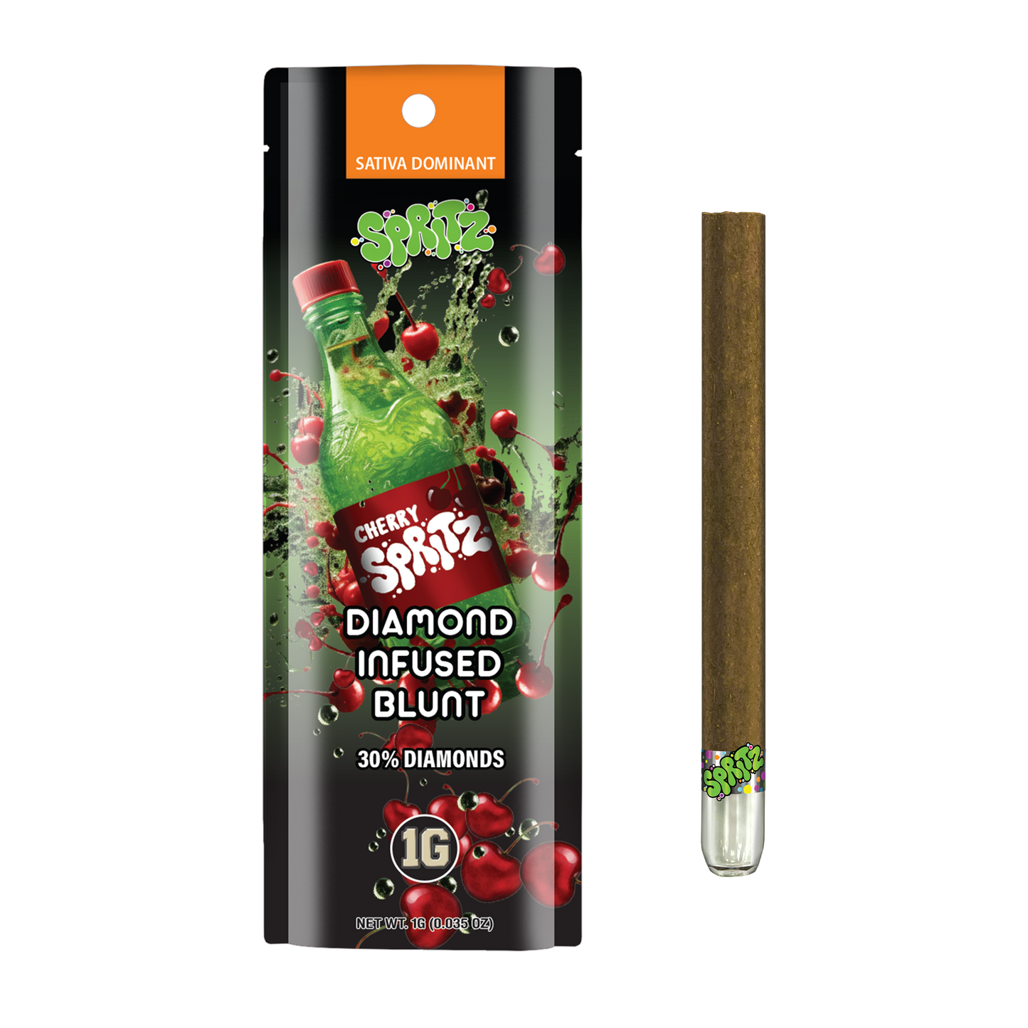 Spritz 1g Infused Blunt Cherry Spritz Sativa (Case Pack 12 Units)