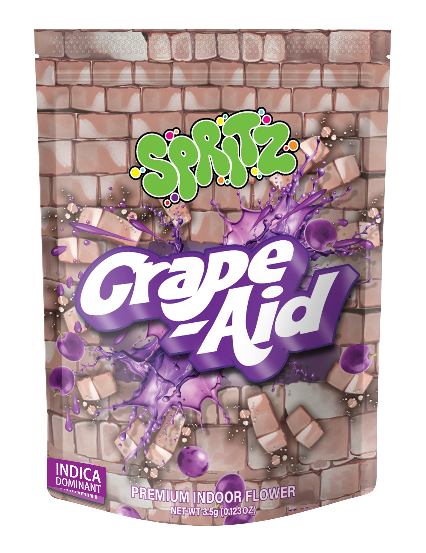 Flower 3.5 g Spritz Grape-Aid Indica (Case Pack 12 Units)