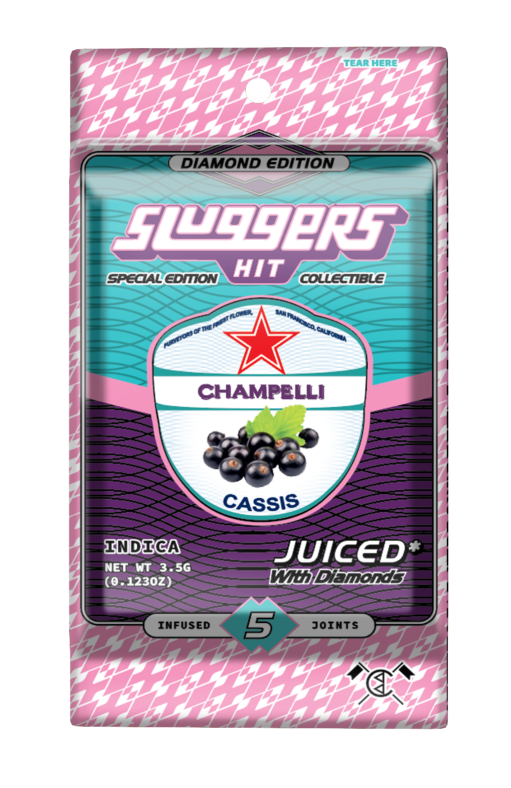 Juiced 5pk Champelli Cassis Indica (Case Pack 12 Units)