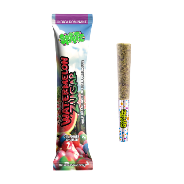 Spritz 1pk Infused Preroll Watermelon Zugar Indica