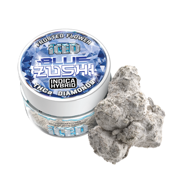 ICED Jarred Infused Flower 3.5g Blue Zushi Indica (Case Pack 12 Units)