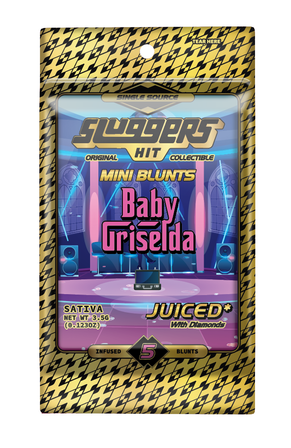 Mini Blunt 0.7g 5pk Baby Griselda Sativa (Case Pack 12 Units)