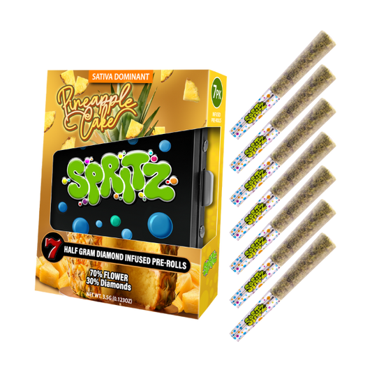 Spritz 7pk Infused Preroll Pineapple Cake Sativa