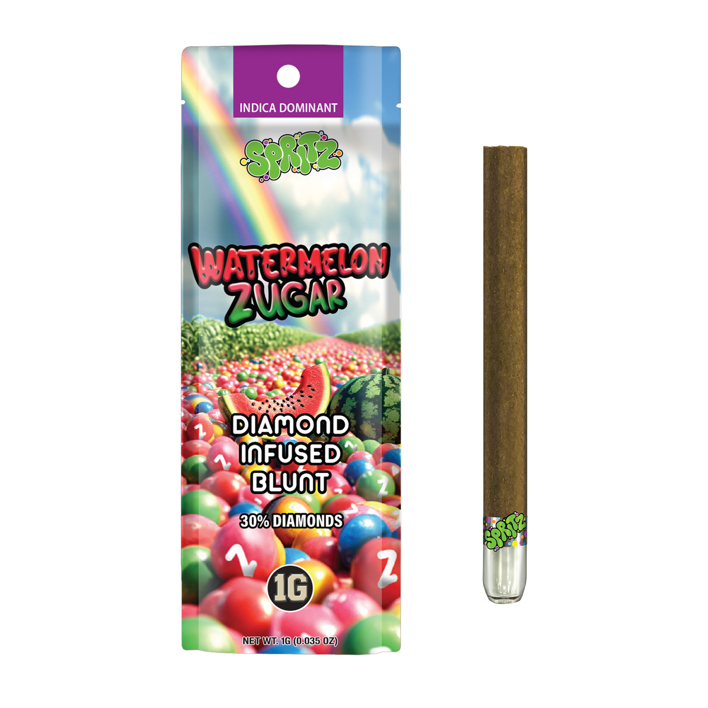 Spritz 1g Infused Blunt Watermelon Zugar Indica