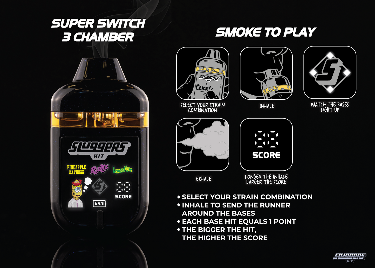 Mango Sherb x Peach Dreamz x Rainbow Runtz Vape Super Switch (Case Pack 5 Units)